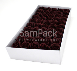 Розы из мыльной пены темно-бордовый 5,5*4 50шт(55/7) Розы из мыльной пены