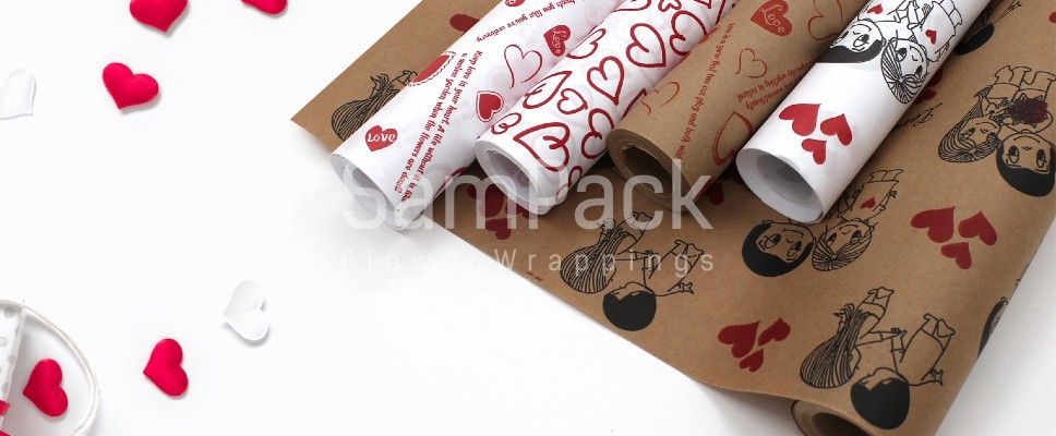 Упаковочная бумага ко дню всех влюбленных - SamPack.Store