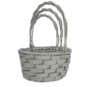 Корзины АЕ-4024 S/3 WASH WHITE- БЕЛЫЙ   Корзины Китайские