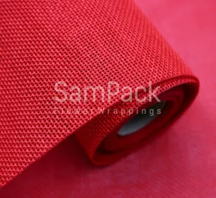 Мешковина  искусств.50см *5 ярд. красный(801) Мешковина искусствен.50см*5ярд