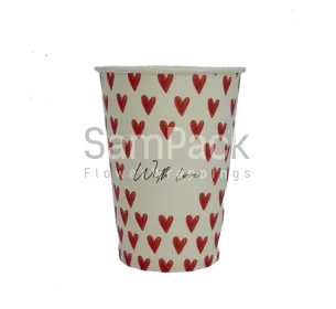 Стаканчик для цветов "White love" 13*9 ( 10954049 в упак 10 шт) Стаканчик для цветов 13*9 (в упак 10 шт)