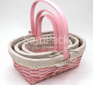 XS17-002 S/3 LT.PINK светло-розовый Корзины Китайские