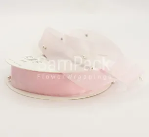 Лента шифон " Ориенталь" розовый №02 4*10ярд. Лента шифон " Ориенталь" 4cm*10ярд.