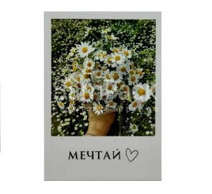 Открытки " Мечтай " сердце+ромашки 1/5 Открытки 1/5 