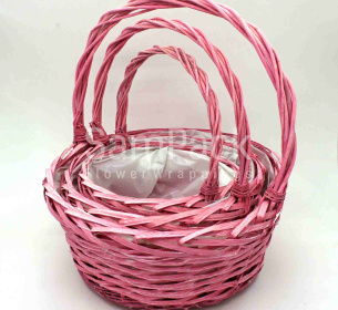 Корзины АЕ-7711 S/3 LT/PINK круг св.розовый  Корзины Китайские