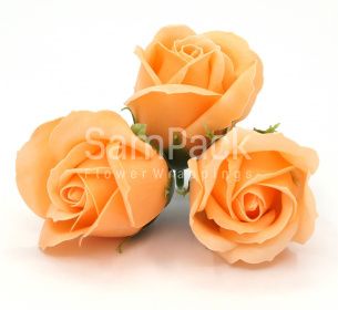 Розы из мыльной пены персиковый 5,5*4 50шт(55/31) Розы из мыльной пены