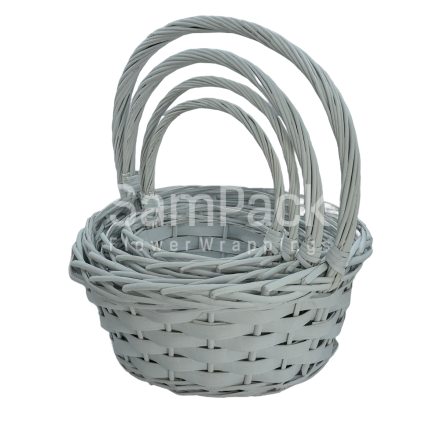 5414 S/4-R WASH WHITE- БЕЛЫЙ Корзины Китайские