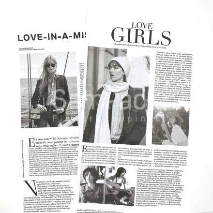Пленка мат 58*50см20л."Газета Girls" белый №111 Пленка мат 58*50см20л."Газета Girls"