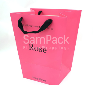 Пакет подарочный "Rose" лиловый 182/35 30*34*20cm Пакет подарочный