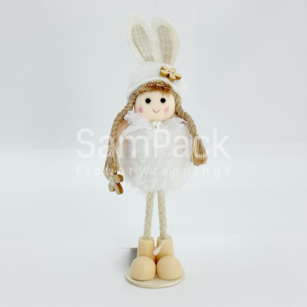Фигурка дек."Девочка"  мех.  (6277-98) 1шт Новый год 