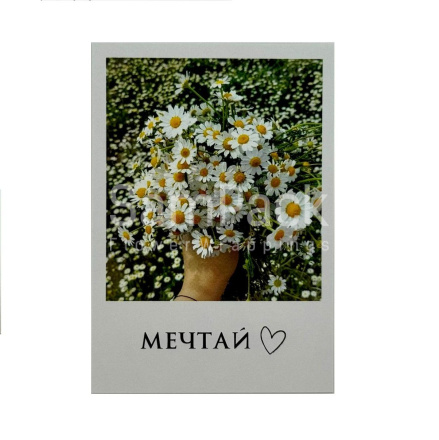 Открытки " Мечтай " сердце+ромашки 1/5 Открытки 1/5 