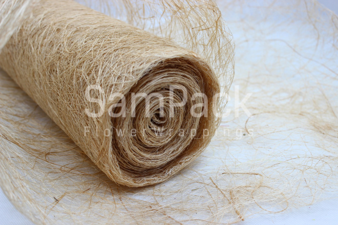 Abaca Scrunch Roll 19*10y Bleached A2 белый  Абака Скранч
