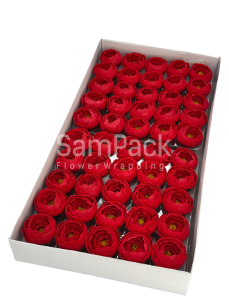 Декоративный цветок-мыло "Пион" красный 4*3cm №4 50шт Декоративный цветок-мыло "Пион" 
