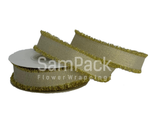 Лента декор."Бахрома" золото  2,5cm*15ярд.(41306-70) Новый год 