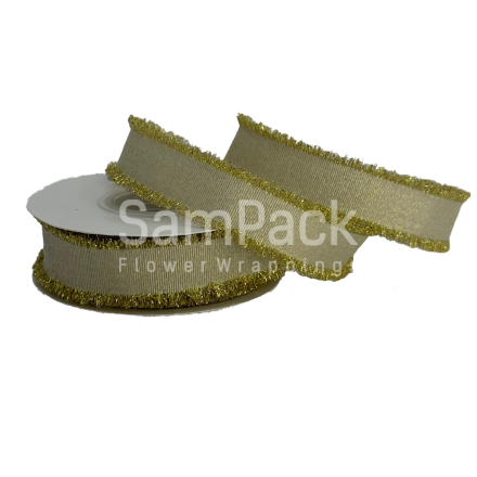 Лента декор."Бахрома" золото  2,5cm*15ярд.(41306-70) Новый год 