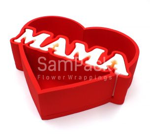 Пенобокс "Мама сердце" красный 10 см Пенобокс