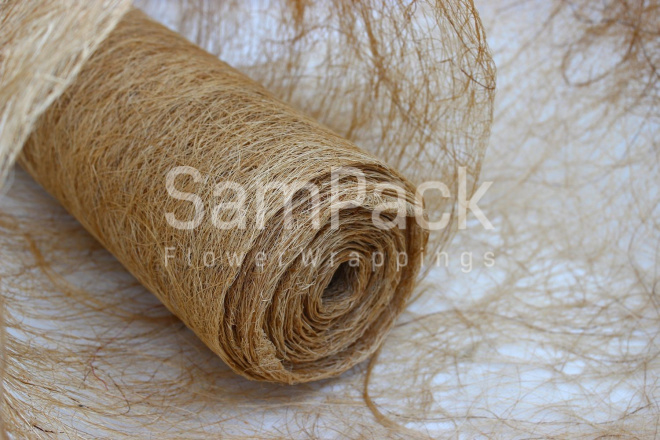 Abaca Scrunch Roll 19*10y Natural A1 натуральный  Абака Скранч