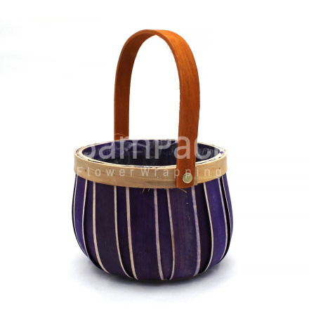 Корзина плет.(секвойя) тыква16*13*26 фиолетовый арт 8763 Корзины секвойя