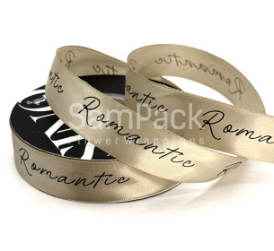 Лента атлас "ROMANTIC" кофейный 2,5*45y Лента атлас "ROMANTIC"  2,5*45y