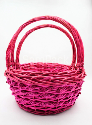 ZX 7343S/3 Pink- R- круг- малинов. Корзины Китайские
