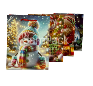 Пакет подар. "Новый год" микс 30*41,5*12cm (421А) Пакет подарочный