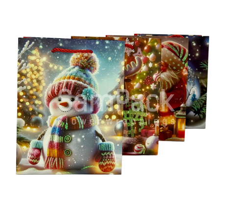 Пакет подар. "Новый год" микс 30*41,5*12cm (421А) Пакет подарочный