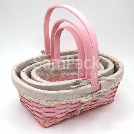 XS17-002 S/3 LT.PINK светло-розовый Корзины Китайские