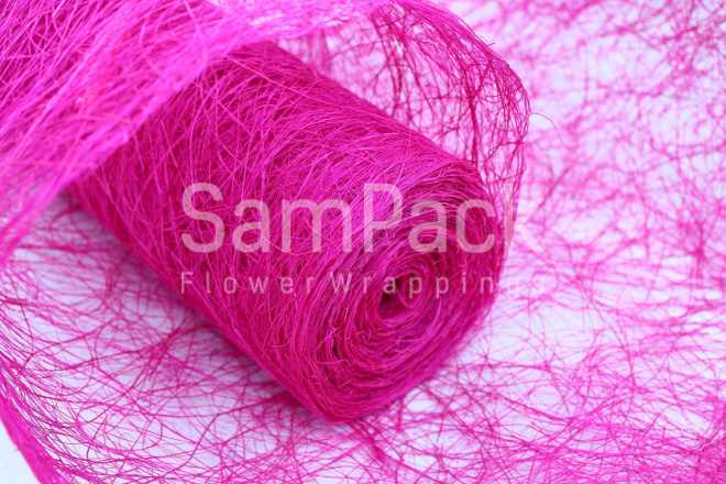 Abaca Scrunch Roll 19*10y Fuchsia Purple A12 малина Абака Скранч