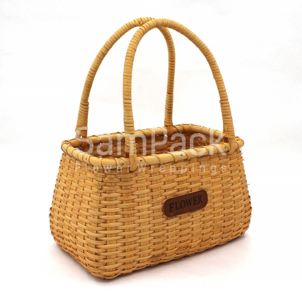 Корзина плет.(ротанг) 23*14,5*15 натур.арт 8879 Корзины ротанг