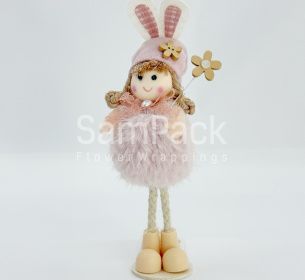 Фигурка дек."Девочка"  мех.  (6277-98) 1шт Новый год 
