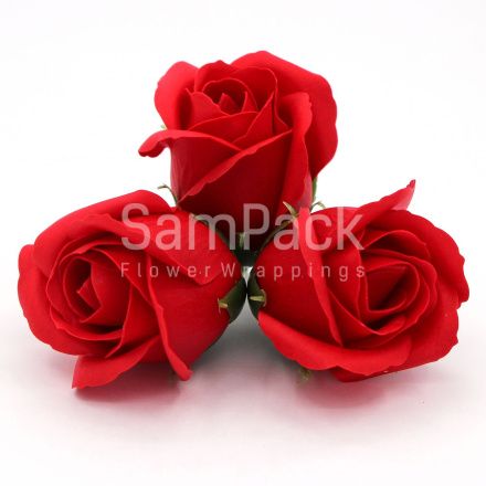 Розы из мыльной пены красный 5,5*4 50шт(55/6 55/17) Розы из мыльной пены