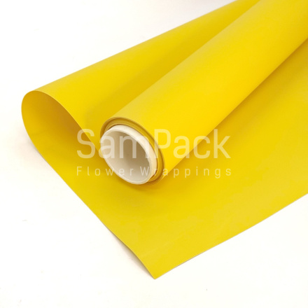 Пленка мат. "Satin" желтый  50*10 м 65мкр Пленка мат. "Satin"  50*10 м 65мкр