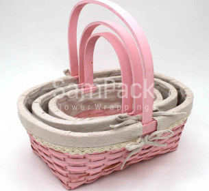 XS17-002 S/3 LT.PINK светло-розовый Корзины Китайские