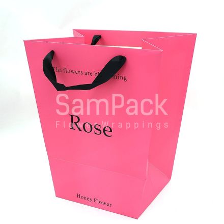 Пакет подарочный "Rose" лиловый 182/35 30*34*20cm Пакет подарочный