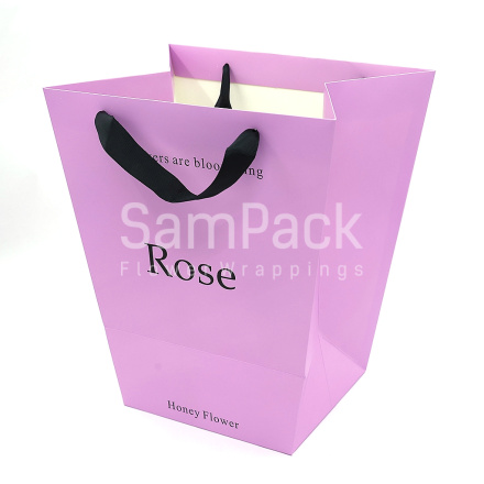 Пакет подарочный "Rose" сиреневый 182/23 30*34*20cm Пакет подарочный