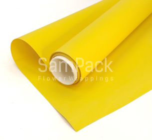 Пленка мат. "Satin" желтый  50*10 м 65мкр Пленка мат. "Satin"  50*10 м 65мкр
