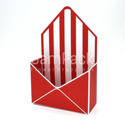 Коробка -  конверт линии красный (399/19) Конверты