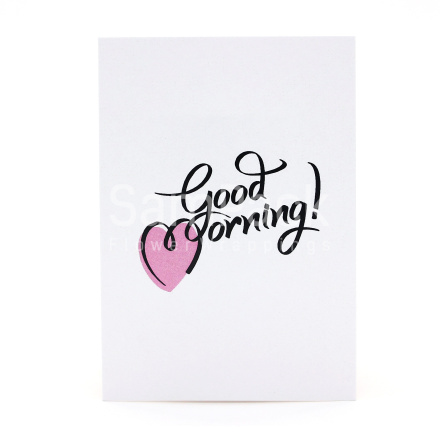 Открытки " Good morning! " розовое сердце 1/5 Открытки 1/5 