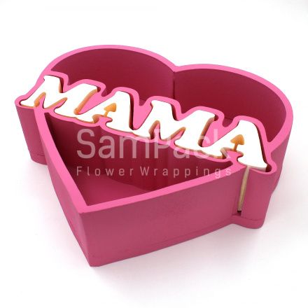 Пенобокс "Мама сердце" розовый 10 см Пенобокс