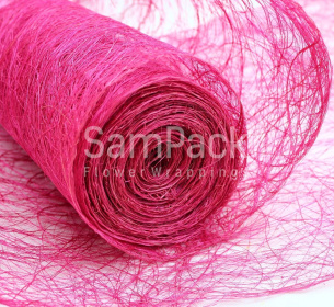 Abaca Scrunch Roll 19*10y Shocking Pink A11 яр-розовый Абака Скранч
