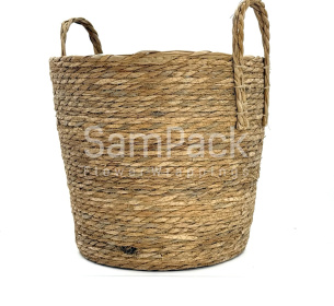 Корзина плет (рогоз.)  натуральный 30*36.арт1174 Корзины из рогоза