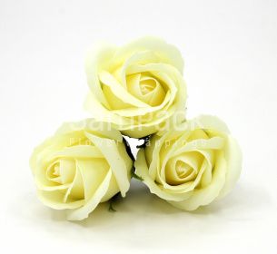 Розы из мыльной пены светло-желтый 5,5*4 50шт( 55/20) Розы из мыльной пены