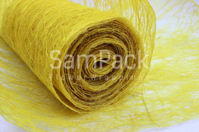 Abaca Scrunch Roll 19*10y Vibrant Yellow A22 яр-желтый Абака Скранч