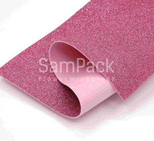 Фоамиран глитерный розовый 2мм 40*60см (в упак 10шт) Фоамиран глитерный 