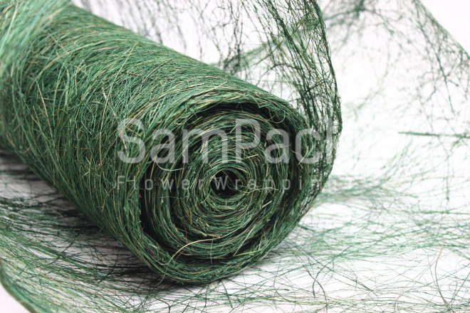 Abaca Scrunch Roll 19*10y Forest Green A30 темно-зеленый Абака Скранч