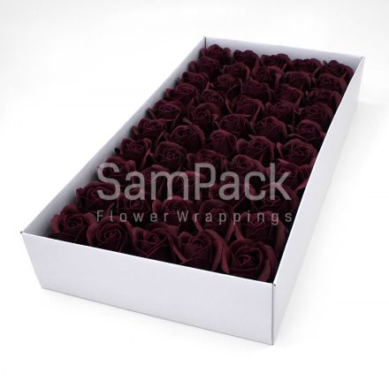 Розы из мыльной пены божоле 5,5*4 50шт Розы из мыльной пены