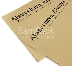 Бумага дизайн. "Always have" крафт /черный 50*57cm 15л. Бумага дизайнерская 