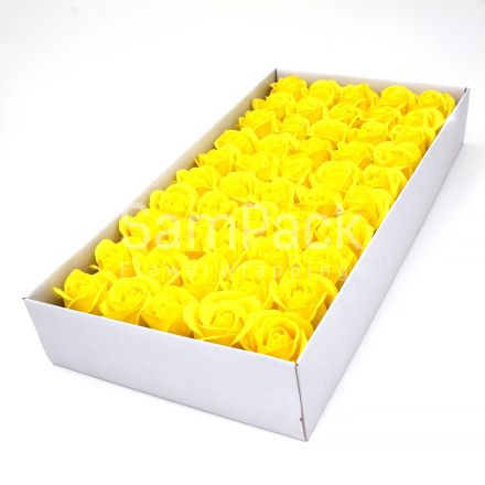 Розы из мыльной пены желтый 5,5*4 50шт Розы из мыльной пены