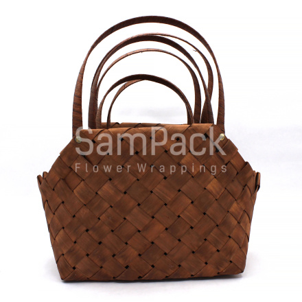 ZX 0624 S/3 "Сумка" BROWN коричн.(2259) Корзины Китайские