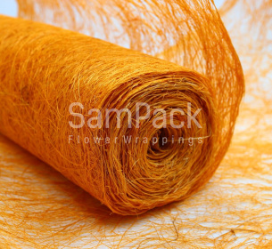 Abaca Scrunch Roll 19*10y Bright Orange А18 оранжевый Абака Скранч